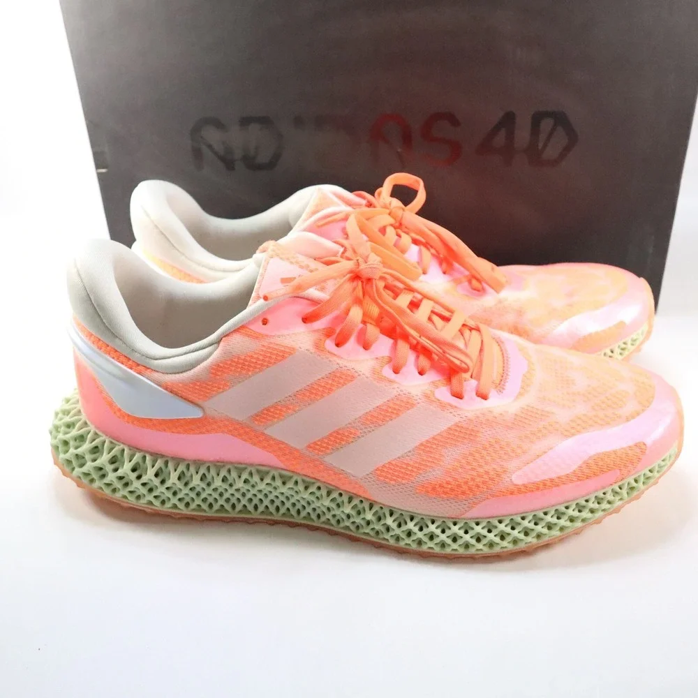 Adidas 4D Run‎ 1.0 Running Shoes Color Coral Pink/Mint FW6838 Men's Sz 10.5